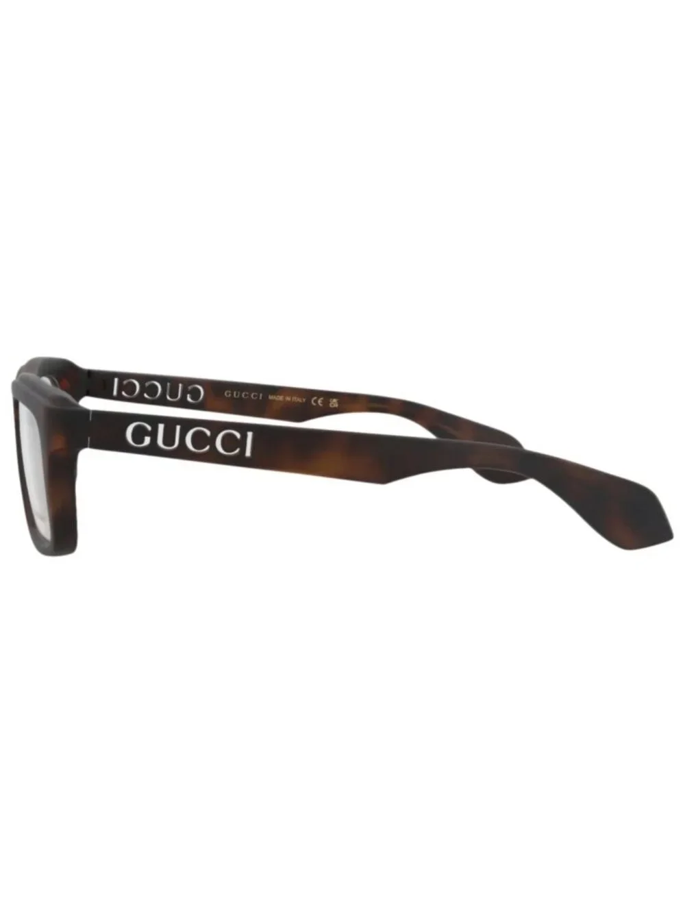 New Gucci Women's Eyeglasses Square Rectangle Injection Frame Mens Havana Havana